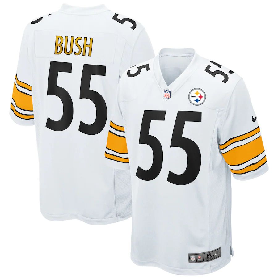 Men Pittsburgh Steelers #55 Devin Bush Nike White Game Player NFL Jersey->pittsburgh steelers->NFL Jersey